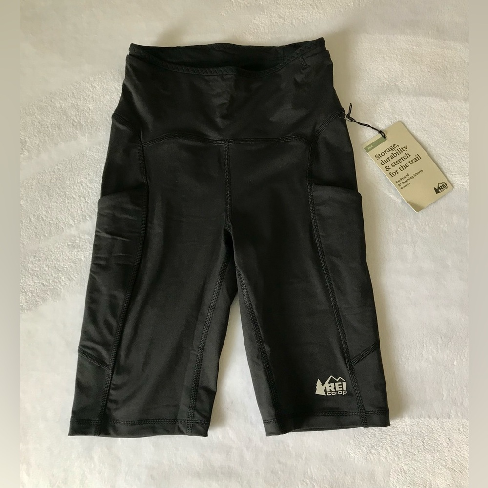 REI Swiftland 9” Black Running Shorts Womens Size XS BRAND NEW W TAGS